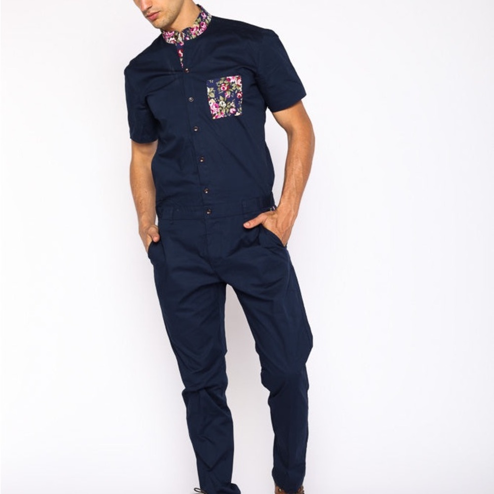 ROMPERJACK Navy Rosé Jumpsuit Premium Jumpsuit LIMITED EDITION